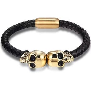 Skull Leather Bracelet